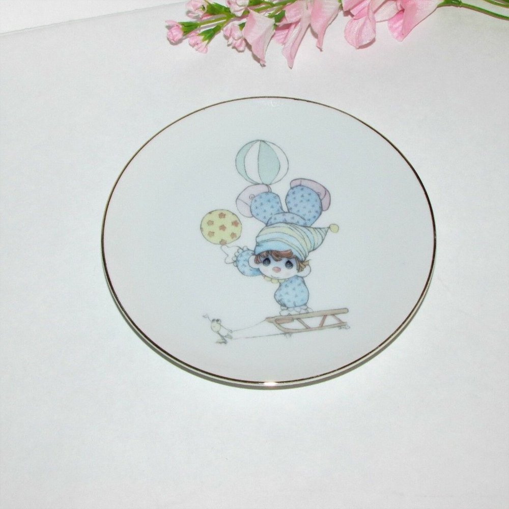 1984 Precious Moments Clown Collector Plate Life Balance Vintage